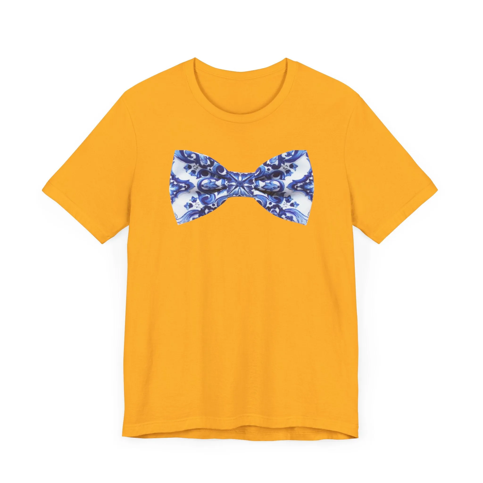BowT-shirt white and blue bow tie