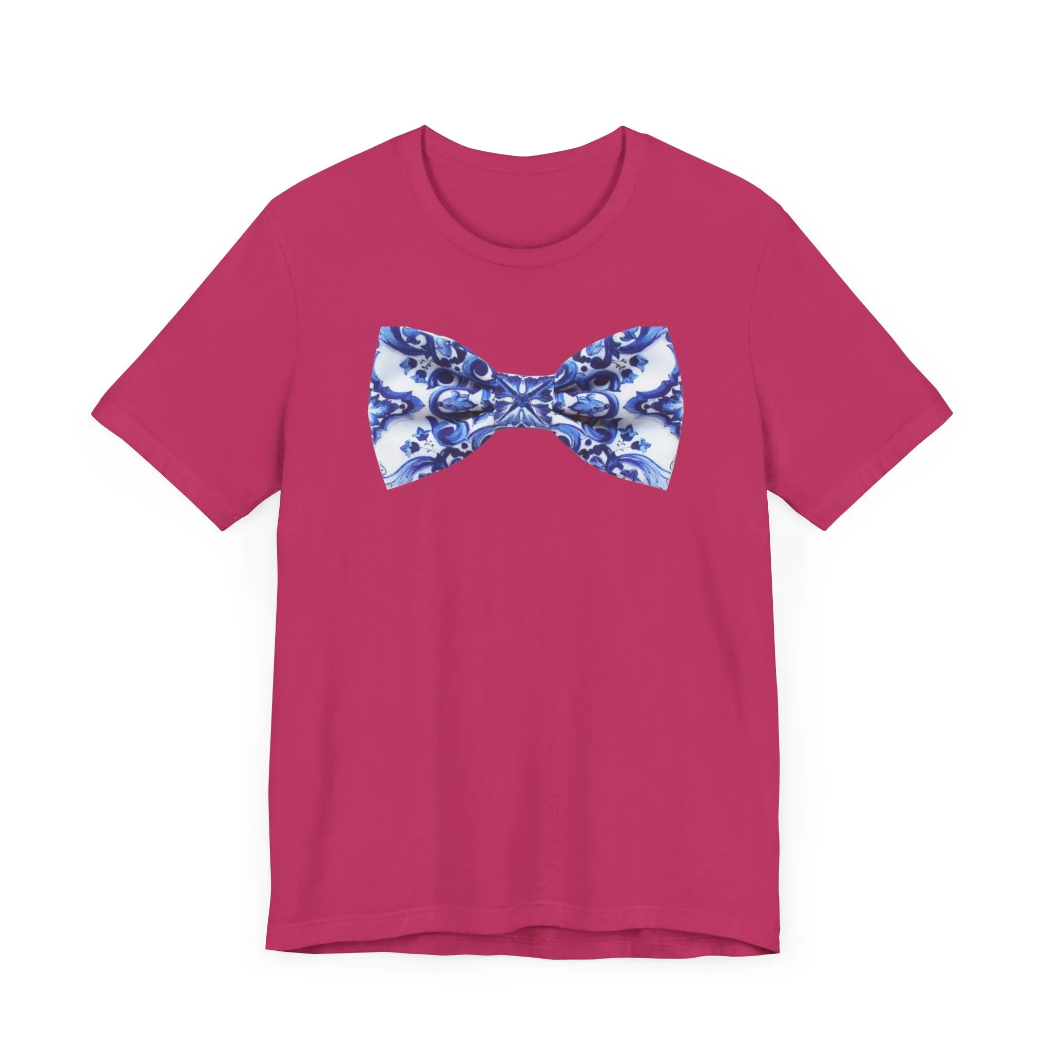 BowT-shirt white and blue bow tie