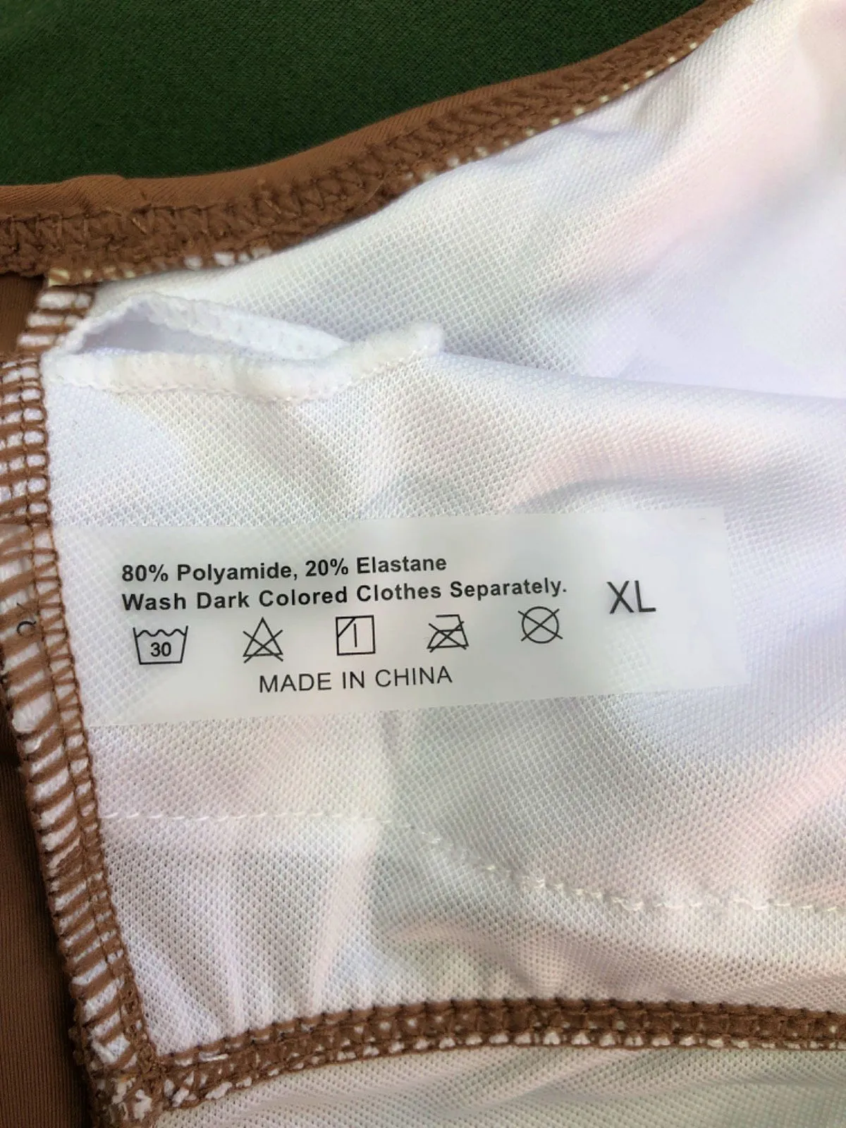 Brown V-Neck Swimsuit Body UK XL