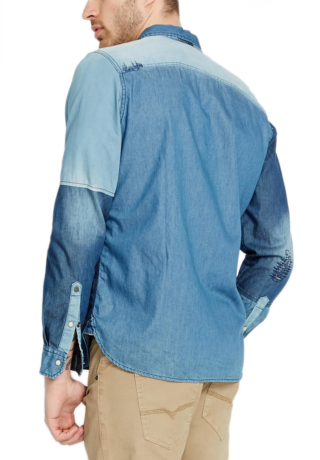 Buffalo David Bitton Men's Indigo Sarkade Button-up Shirt BM19475 $79 NEW