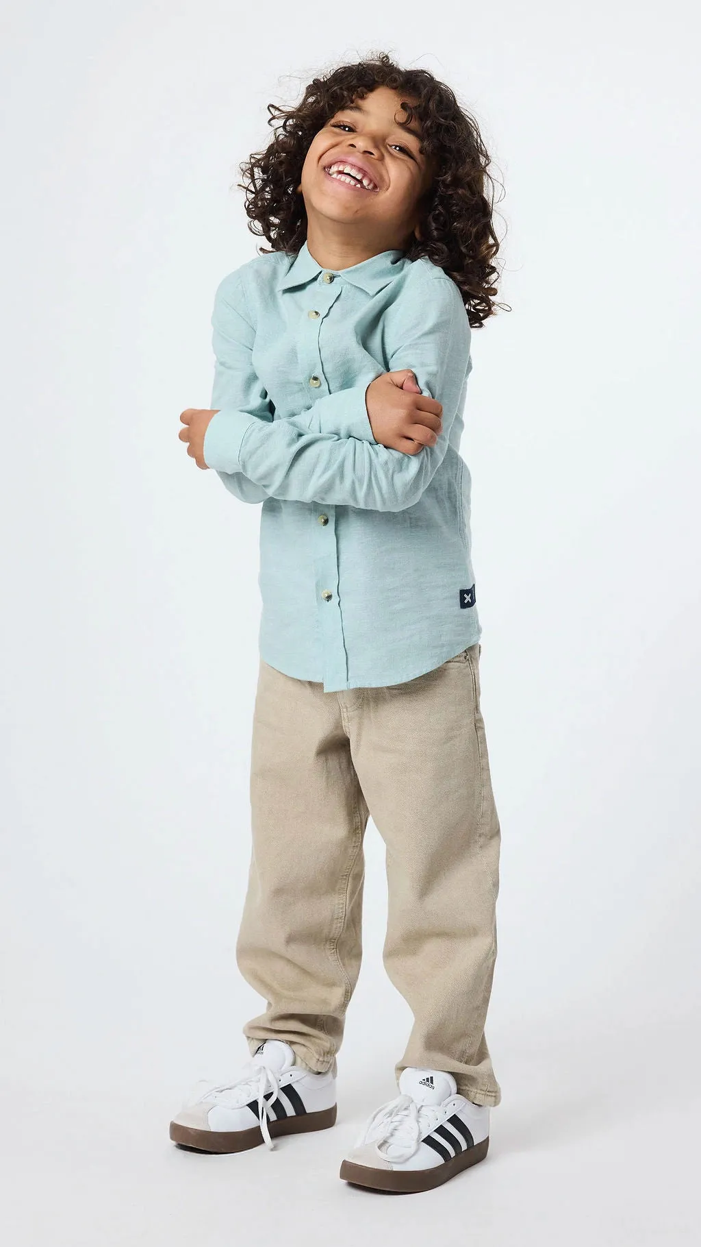 CAMISA KIDS DE LINO VERDE