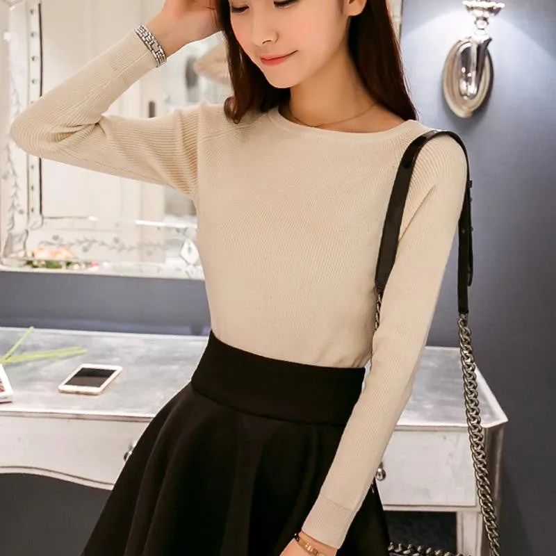 cashmere sweater women fashion sexy big o-neck women sweaters and pullover warm Long sleeve Knitted Sweater