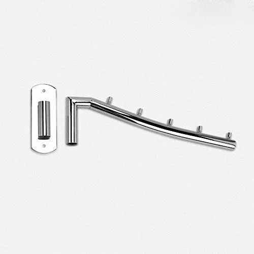 Clothes Hanger Rack Holder,Ulifestar Folding Wall Mounted Coat Hooks Stainless Steel Garment Rack Clothing Hanging Shelves Closet Organizer Hanger Drying Rack Bathroom Towel Hooks