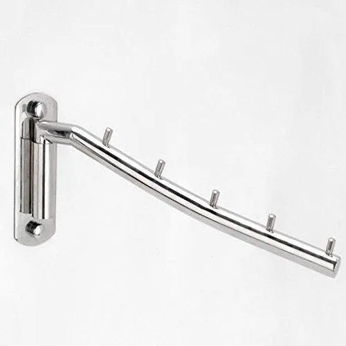 Clothes Hanger Rack Holder,Ulifestar Folding Wall Mounted Coat Hooks Stainless Steel Garment Rack Clothing Hanging Shelves Closet Organizer Hanger Drying Rack Bathroom Towel Hooks