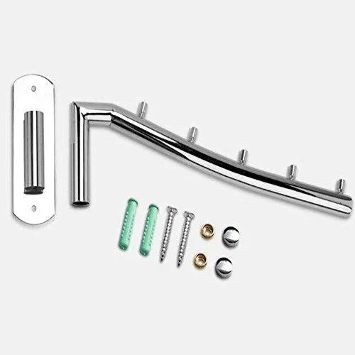 Clothes Hanger Rack Holder,Ulifestar Folding Wall Mounted Coat Hooks Stainless Steel Garment Rack Clothing Hanging Shelves Closet Organizer Hanger Drying Rack Bathroom Towel Hooks