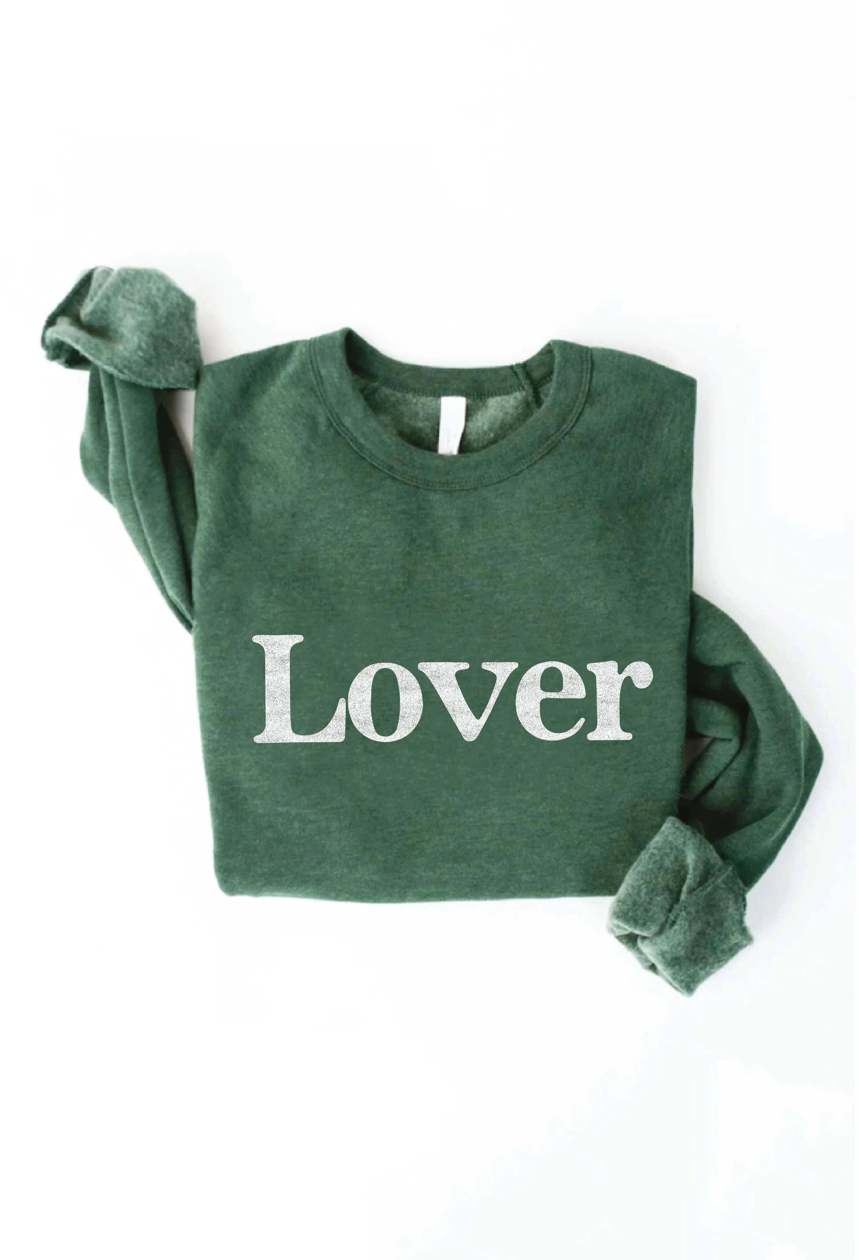 Cranberry Heather LOVER Graphic Sweatshirt