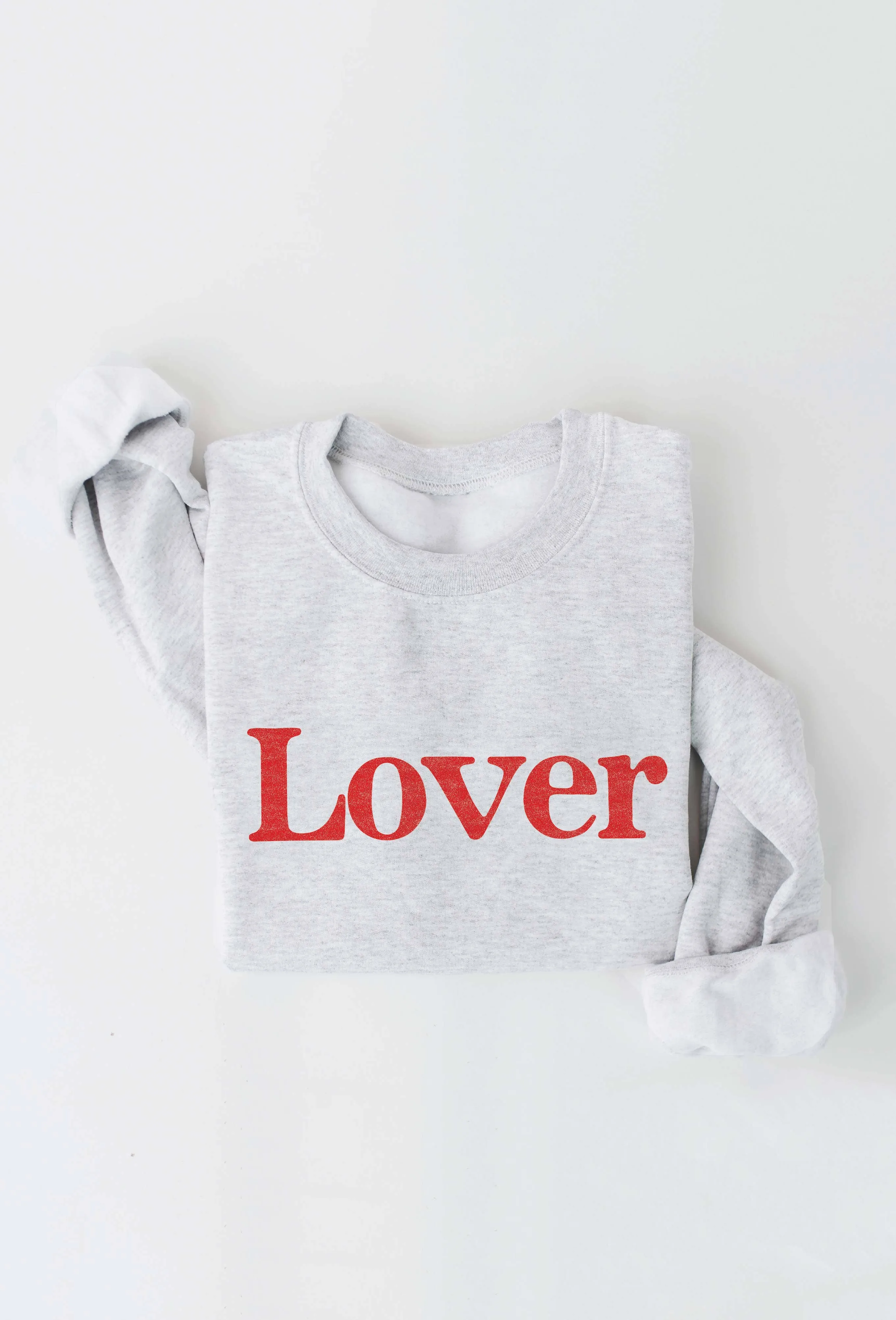 Cranberry Heather LOVER Graphic Sweatshirt