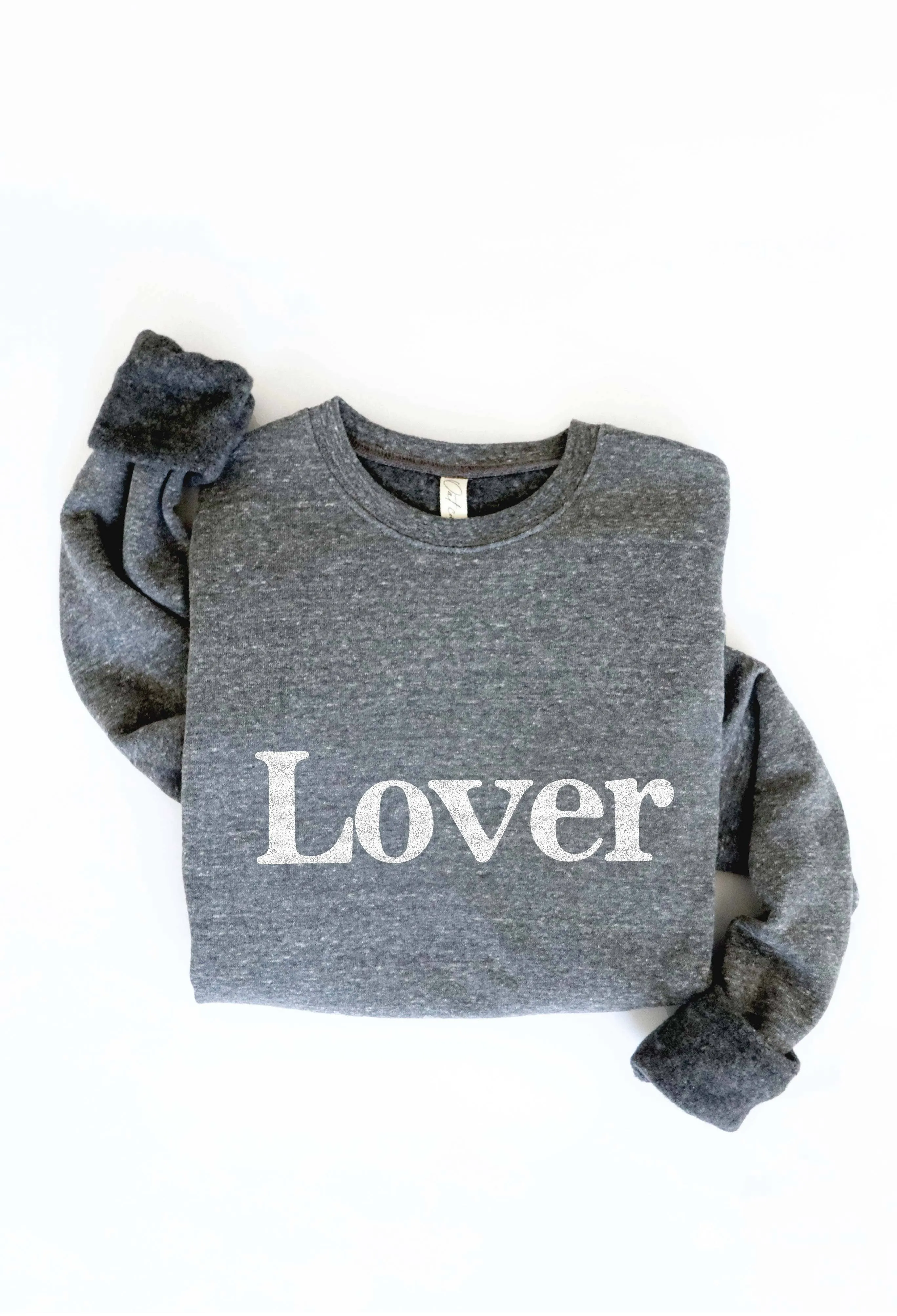 Cranberry Heather LOVER Graphic Sweatshirt