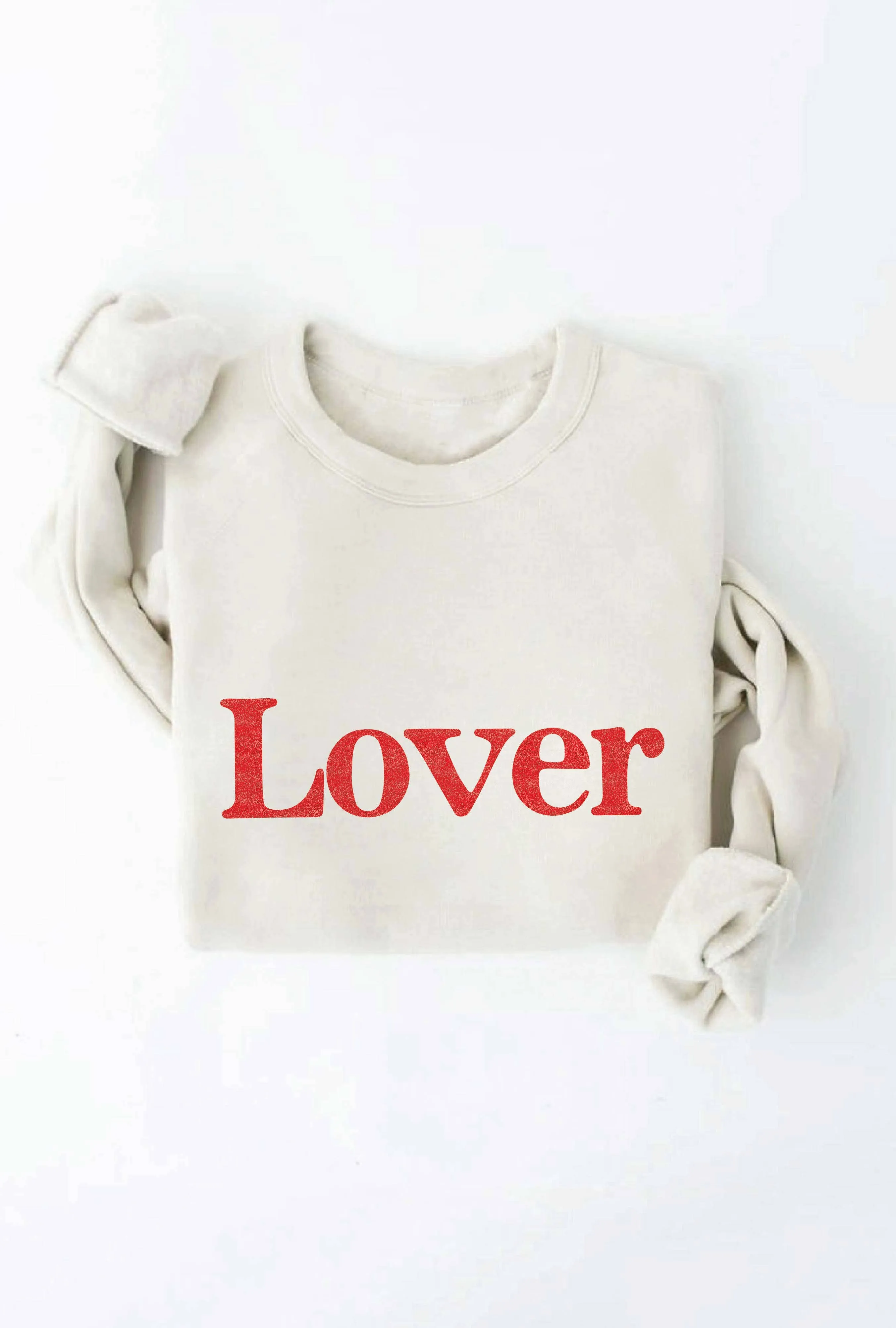 Cranberry Heather LOVER Graphic Sweatshirt
