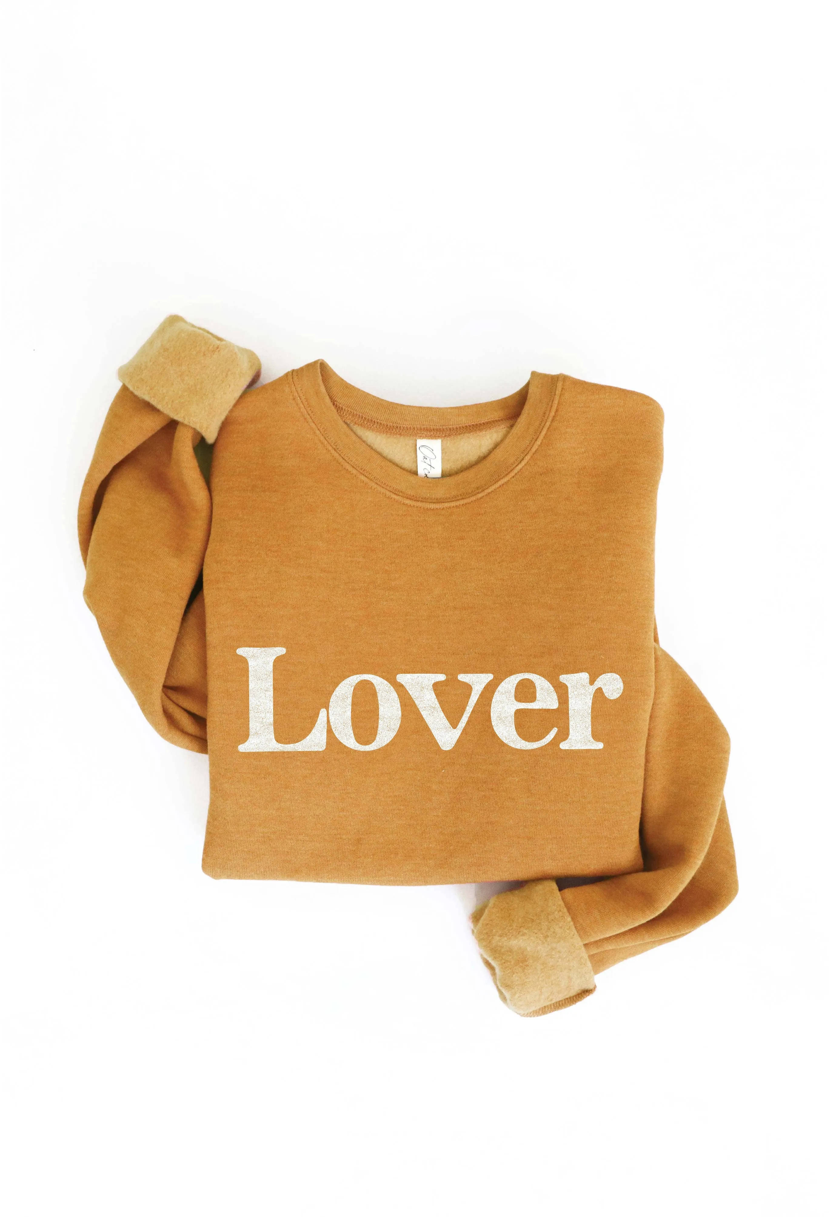 Cranberry Heather LOVER Graphic Sweatshirt