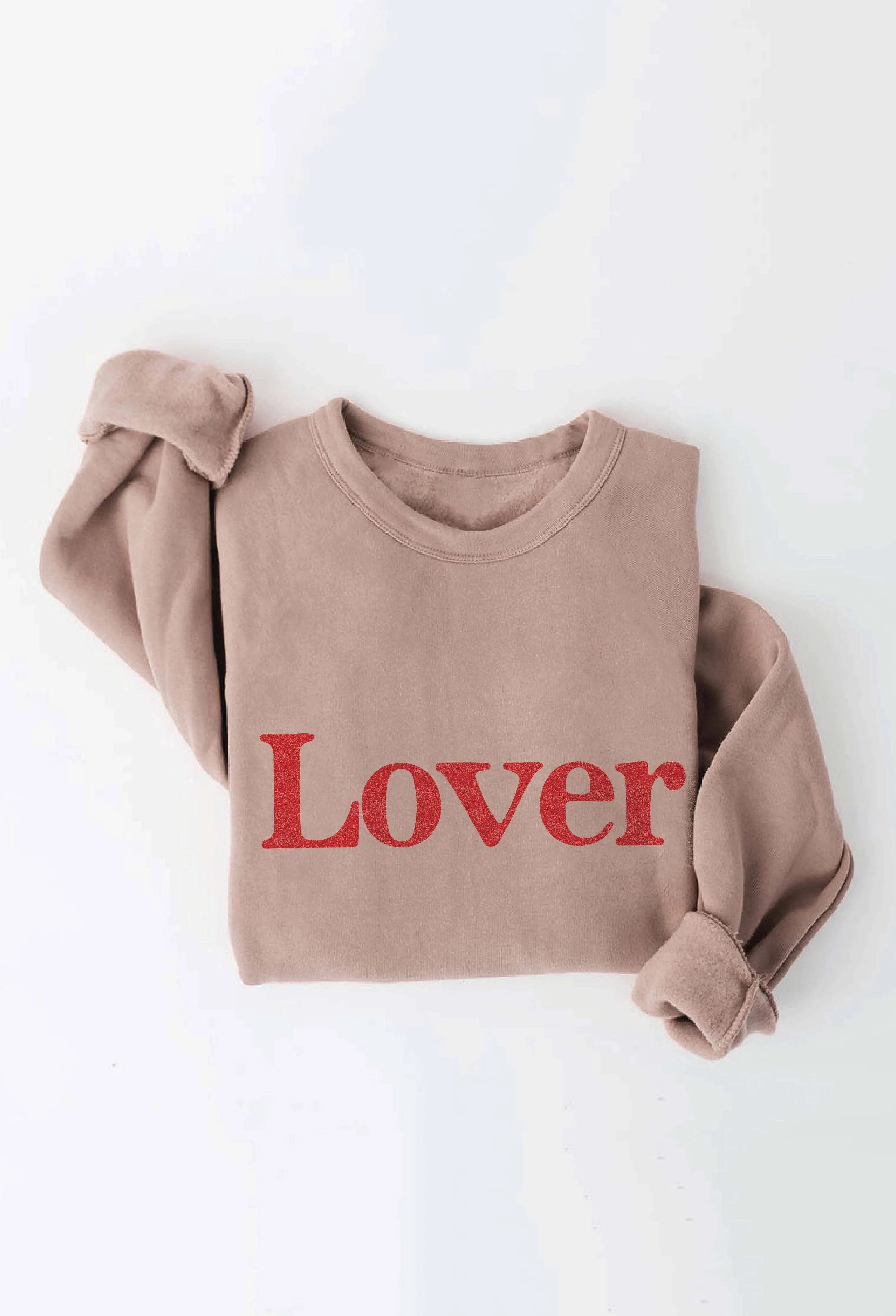 Cranberry Heather LOVER Graphic Sweatshirt