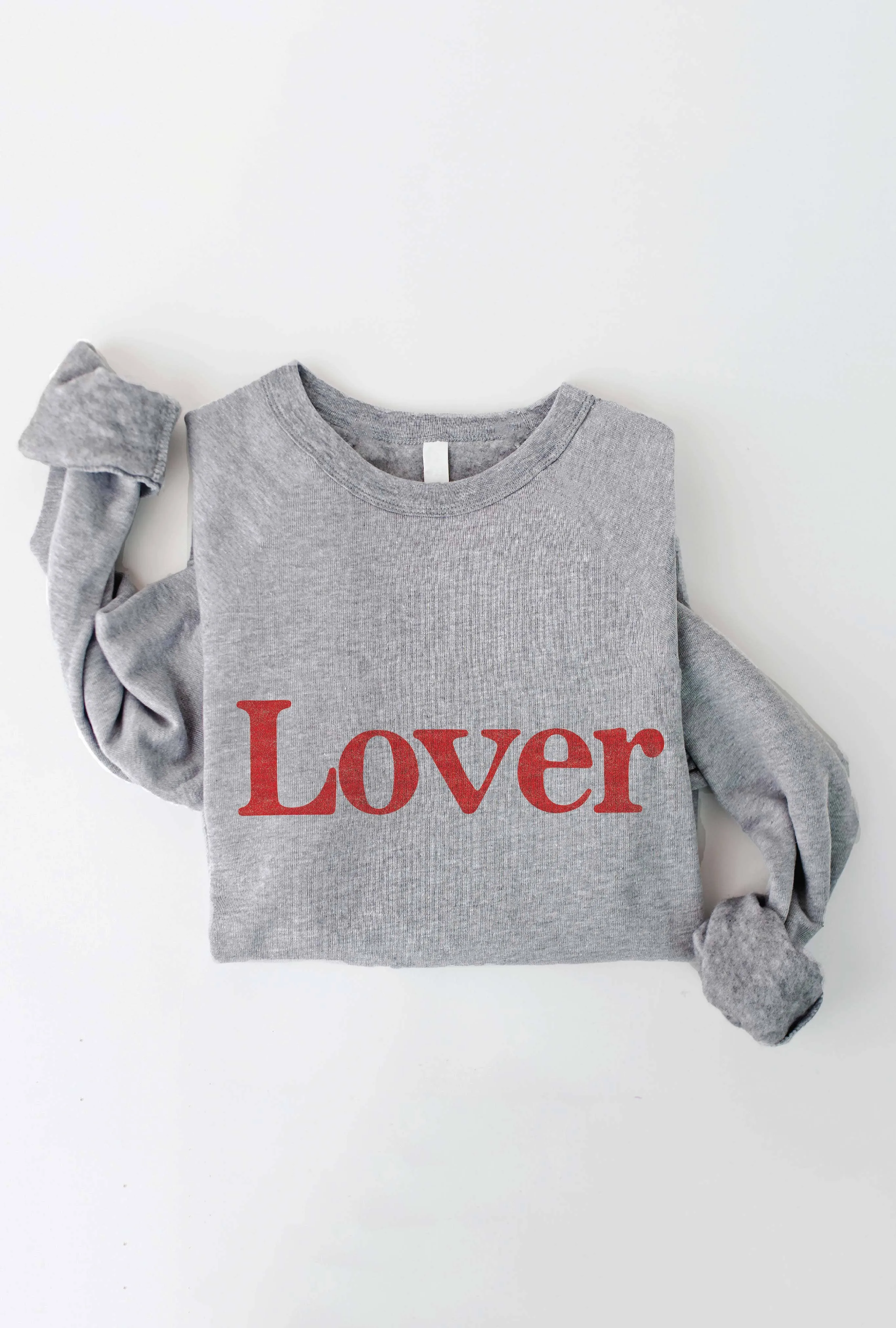 Cranberry Heather LOVER Graphic Sweatshirt