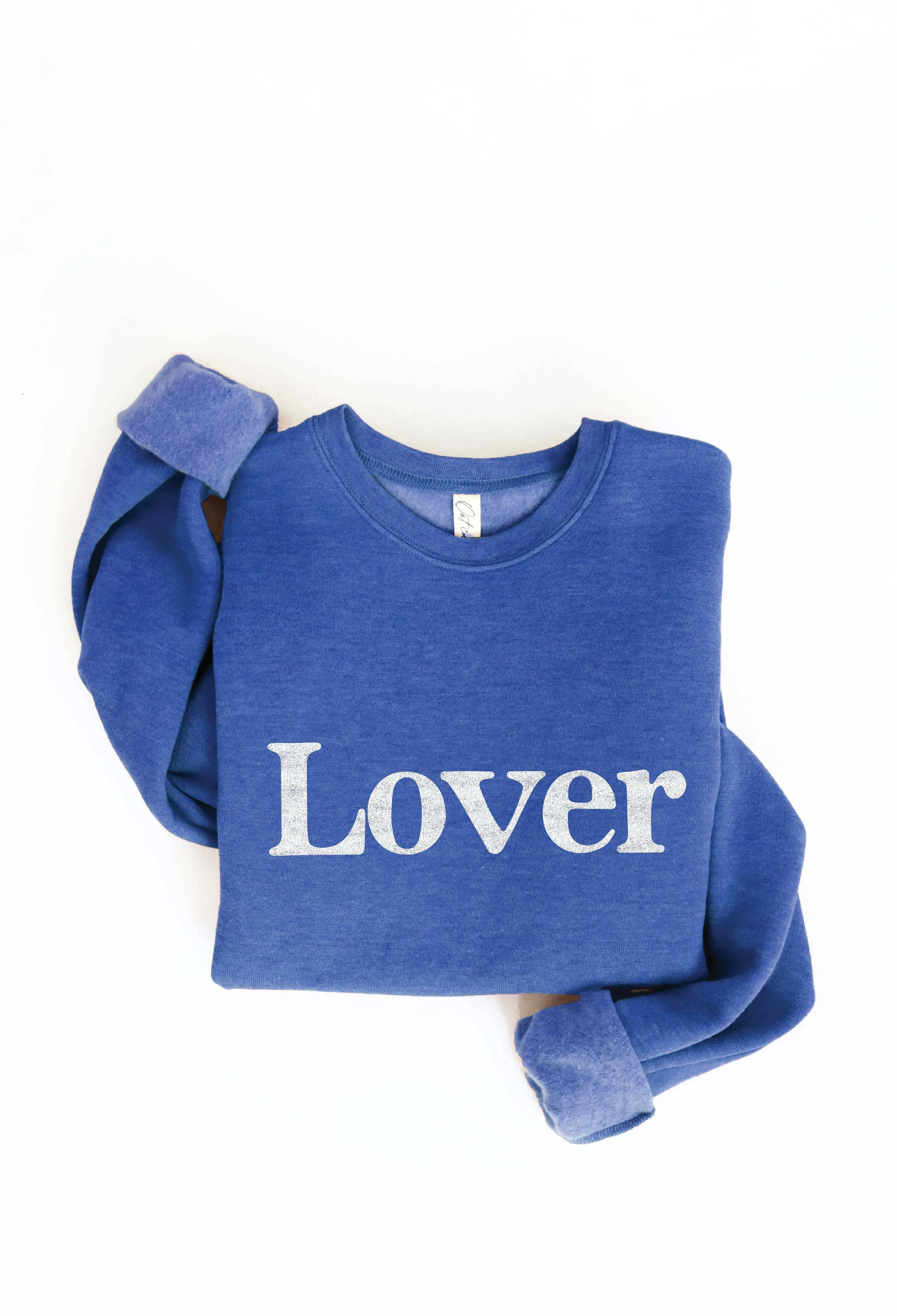Cranberry Heather LOVER Graphic Sweatshirt