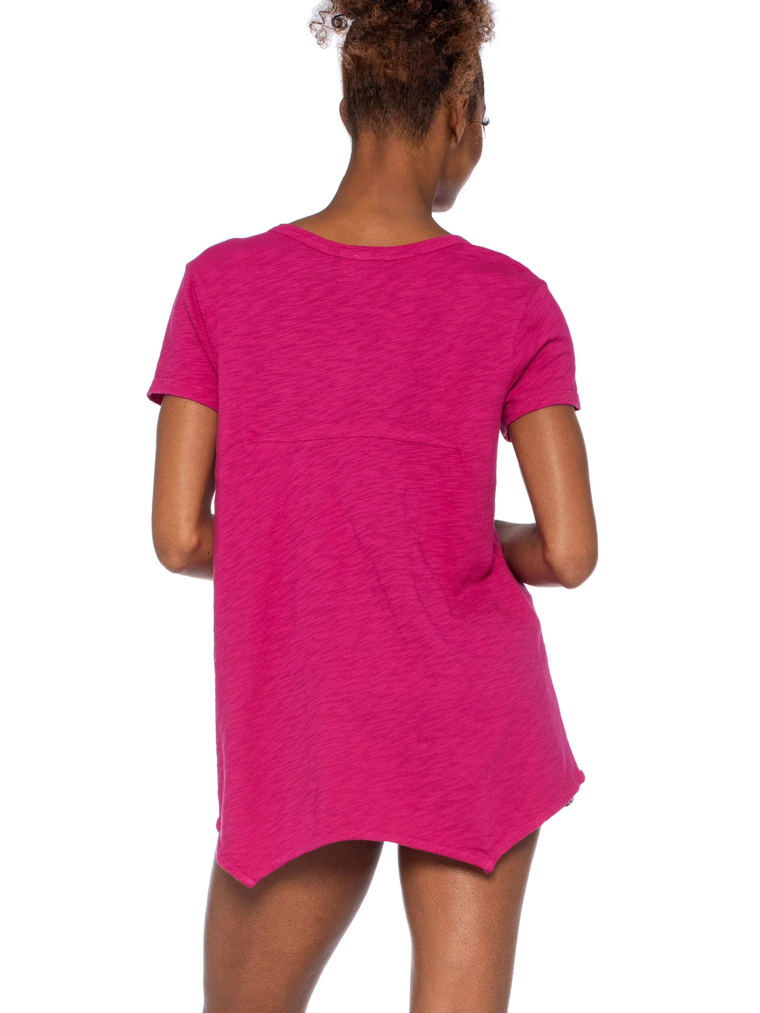 Crew Neck Short Sleeve Shrunken Boyfriend Tee