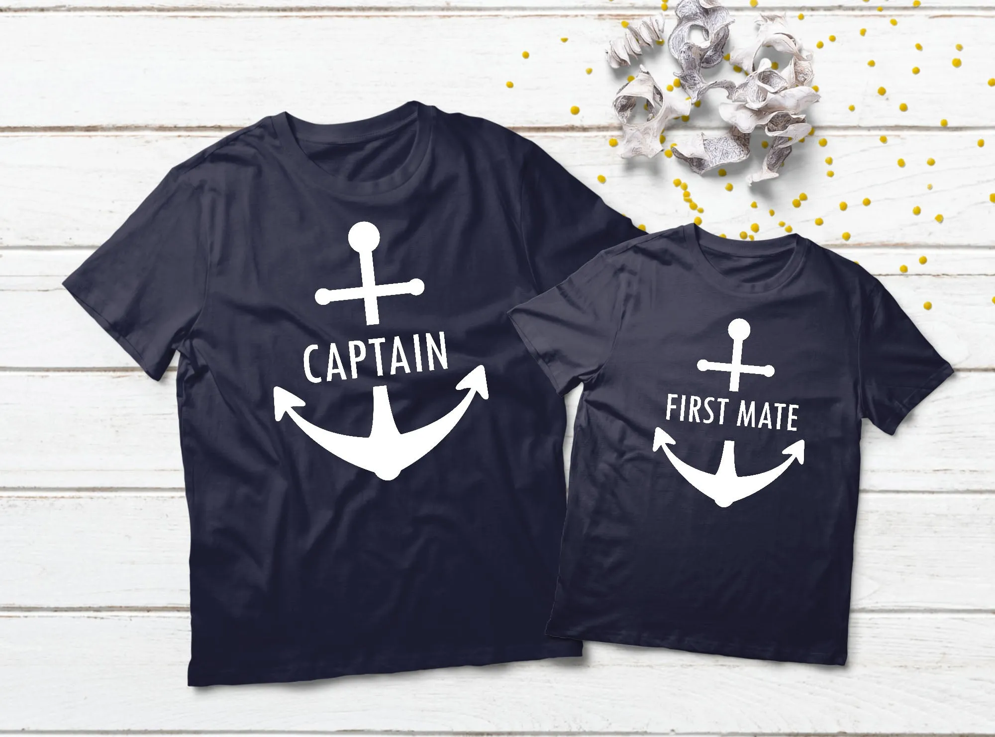Cruise Father Son Matching Shirts Captain and First Mate