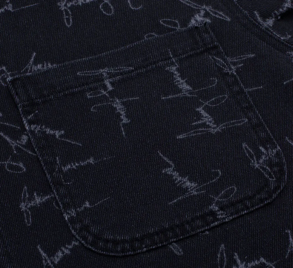 CURSIVE WASHED DENIM OVERSHIRT