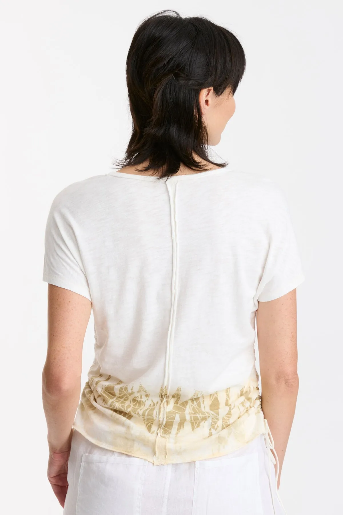 Diggory Cinched Cord V-Neck Jersey Tee