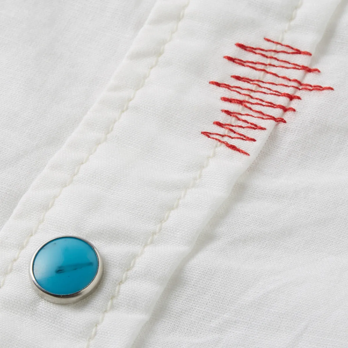 DOUBLE B Short Sleeve Shirt with Enameled Buttons