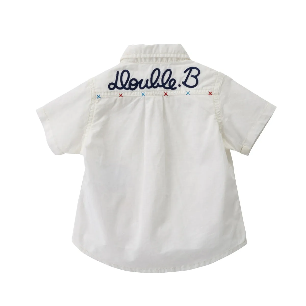 DOUBLE B Short Sleeve Shirt with Enameled Buttons