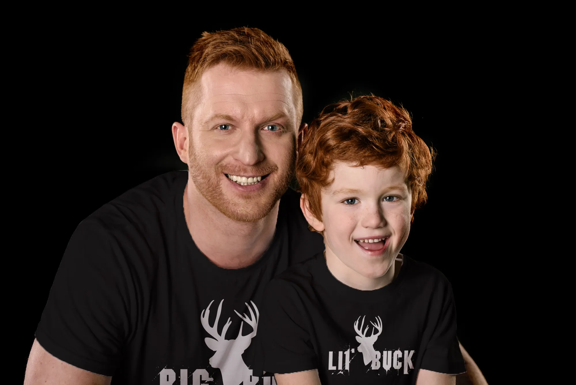 Father Son Matching Shirts Big Little Buck Christmas Gift