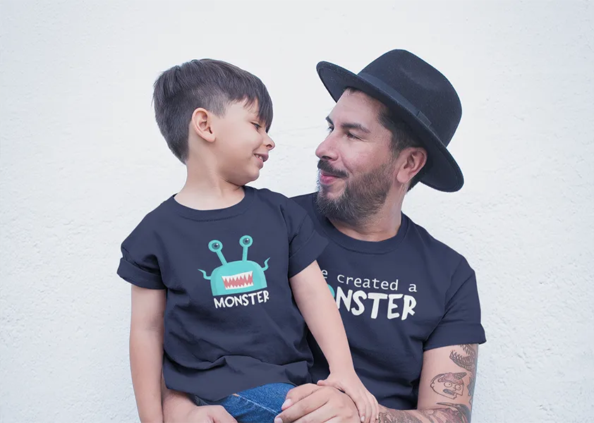 Father Son Matching Shirts I Created a Monster