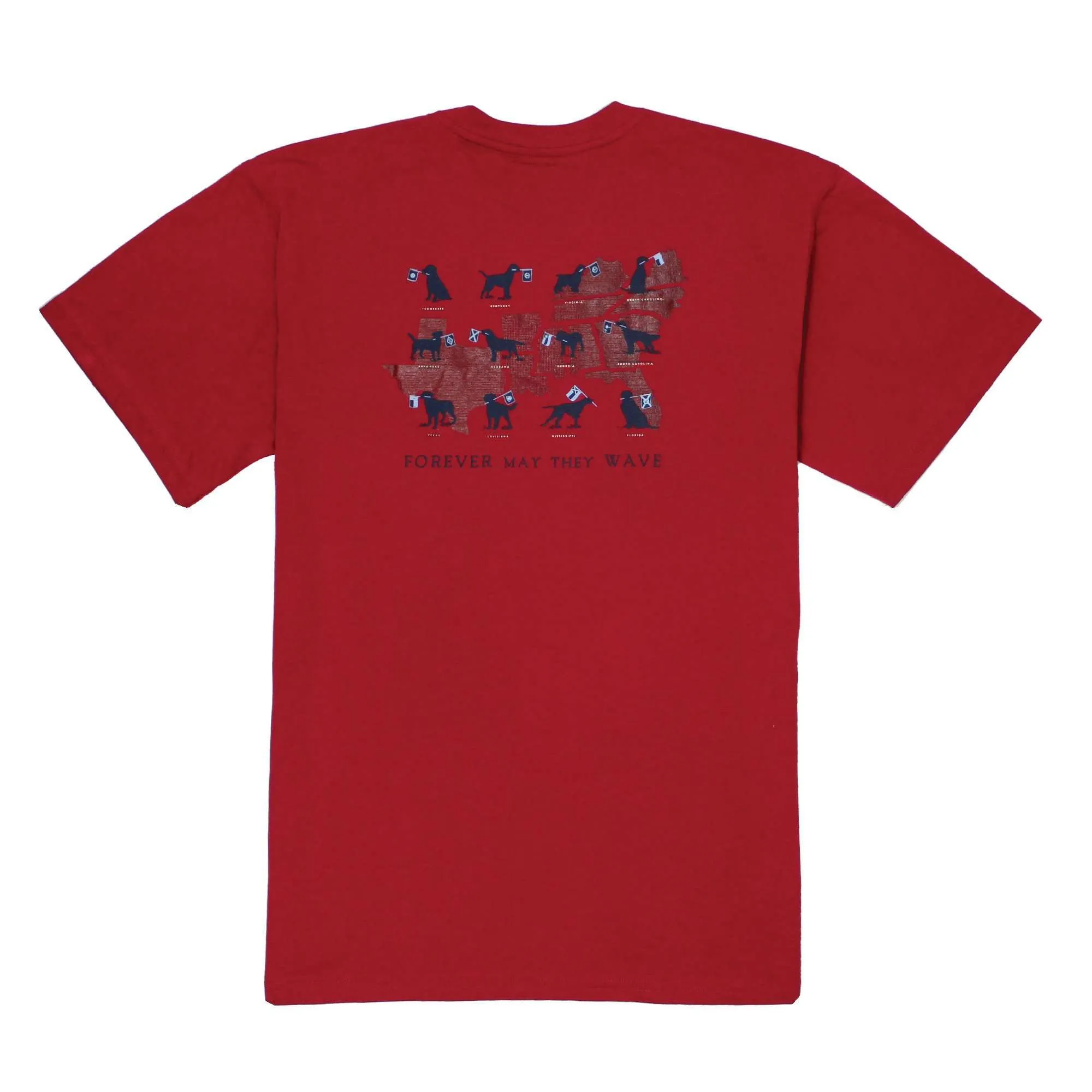 Forever May They Wave Tee: Barn Red