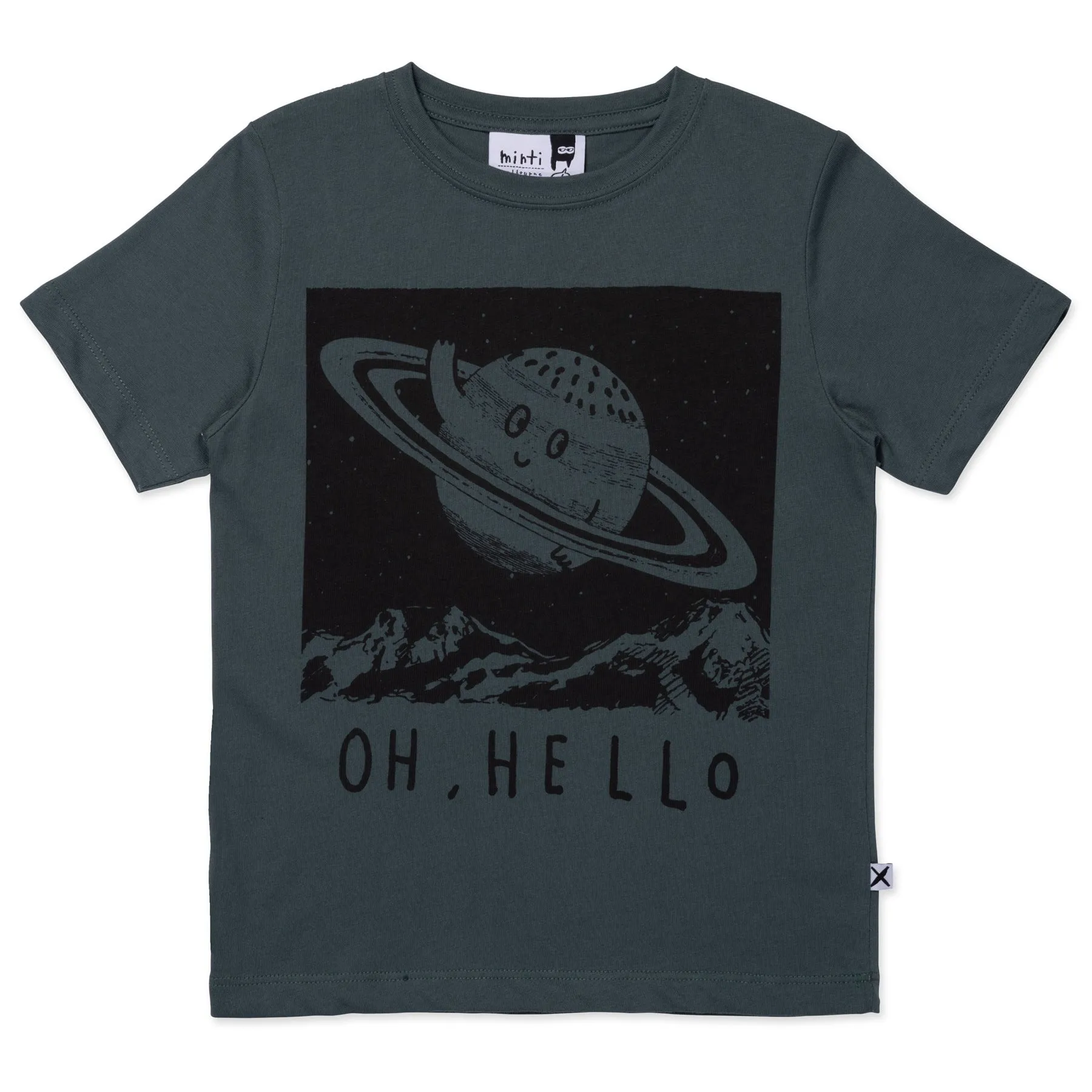 Friendly Saturn Tee- Forest