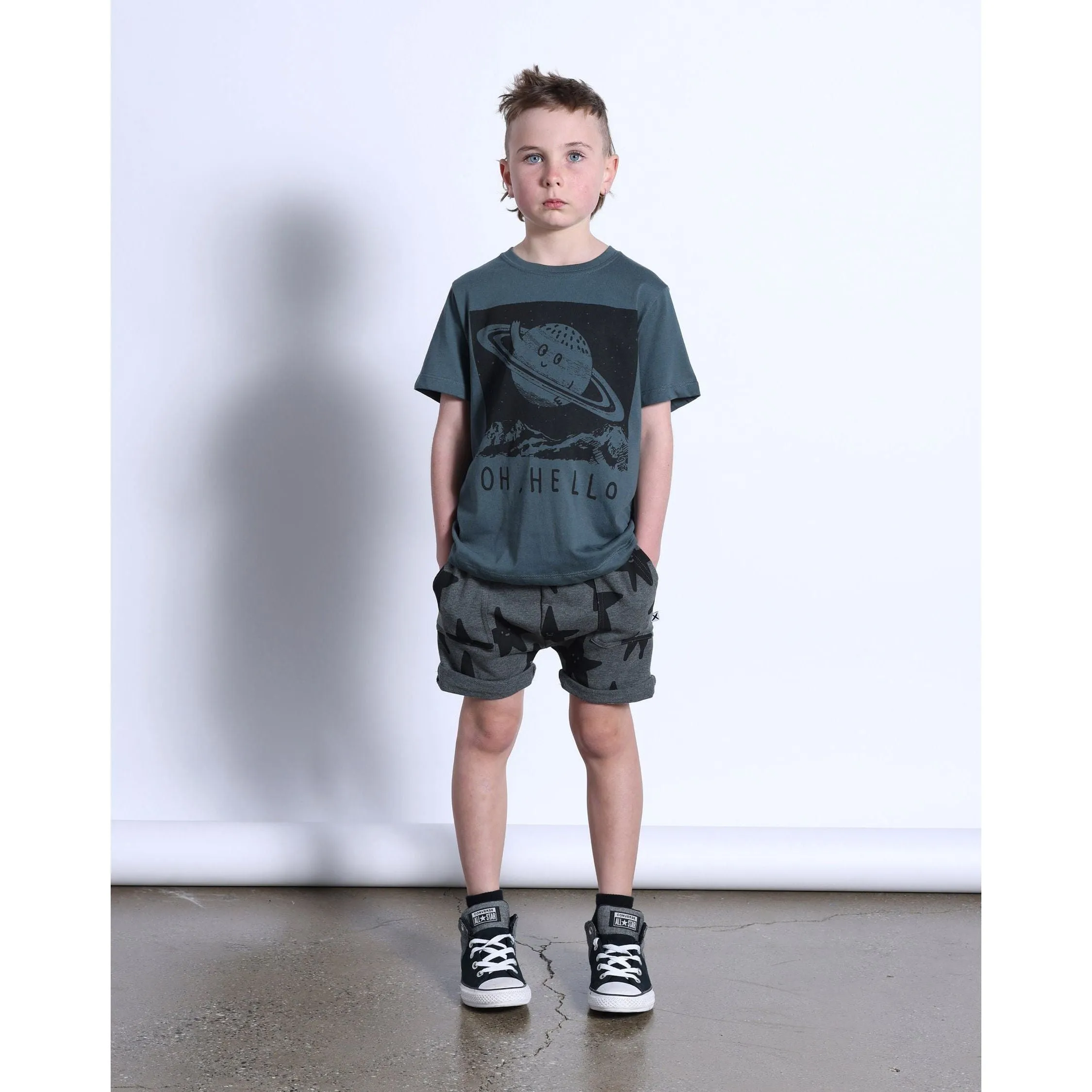 Friendly Saturn Tee- Forest