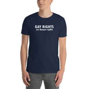 Gay Rights T Shirts Navy Men Fit Gay Rights are Human Rights