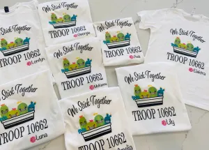 Girl Scout We Stick Together Personalized Troop Shirts