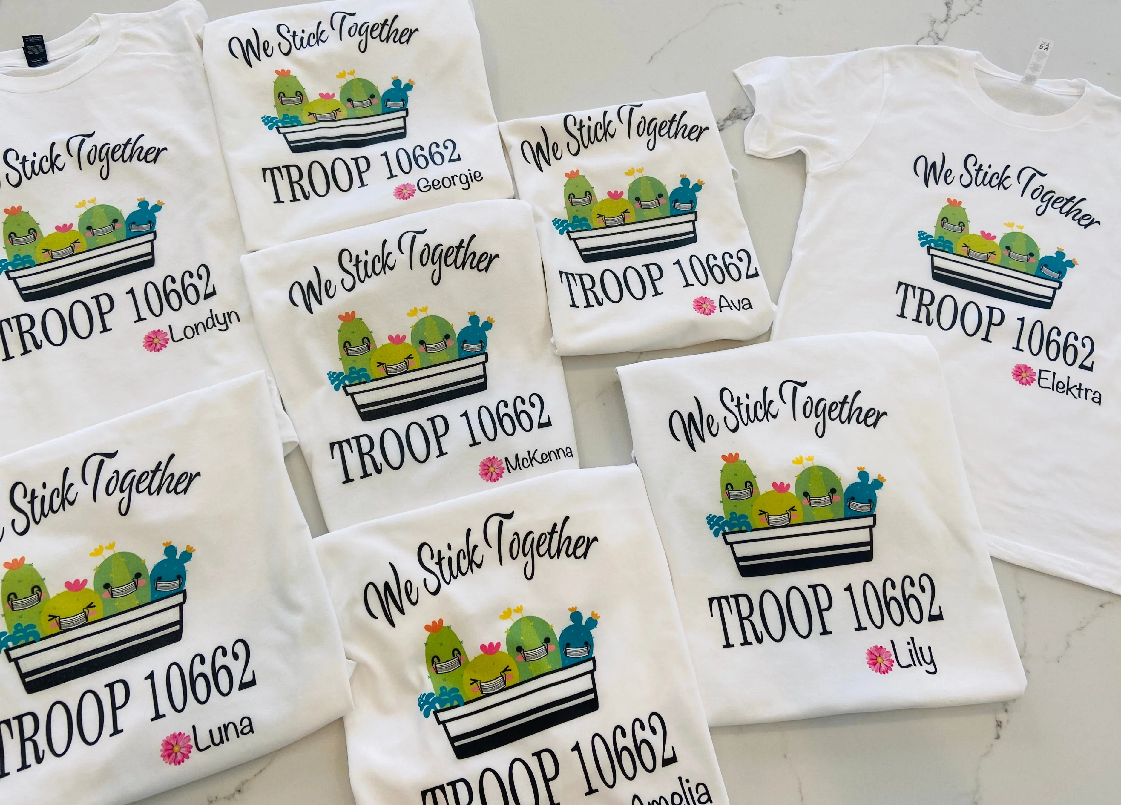 Girl Scout We Stick Together Personalized Troop Shirts