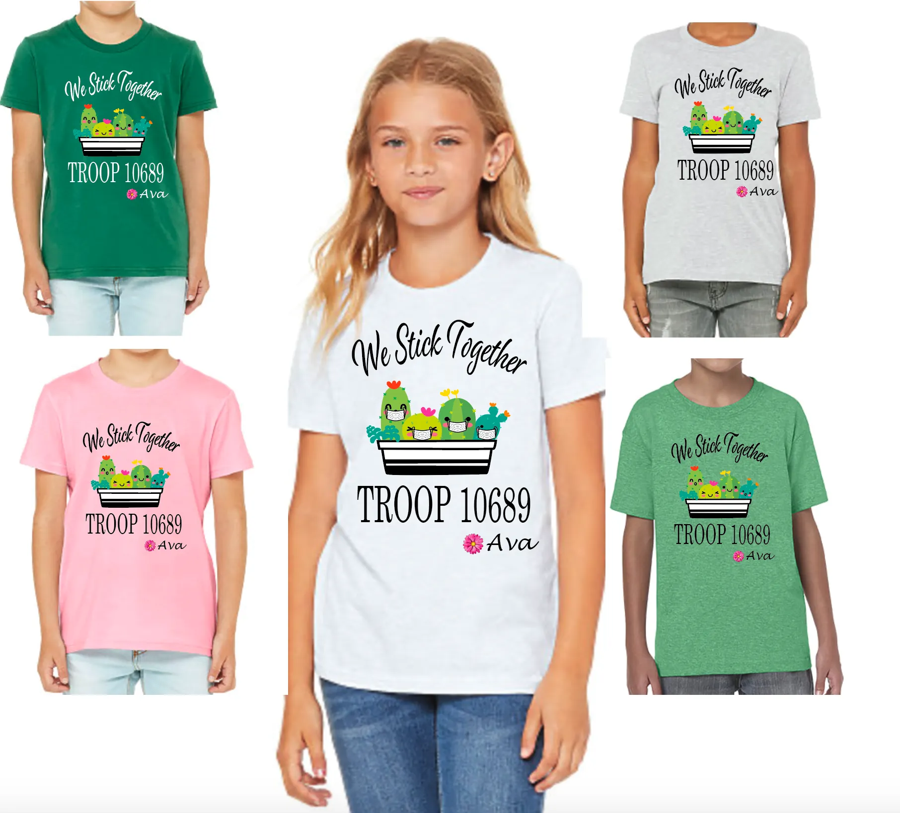 Girl Scout We Stick Together Personalized Troop Shirts