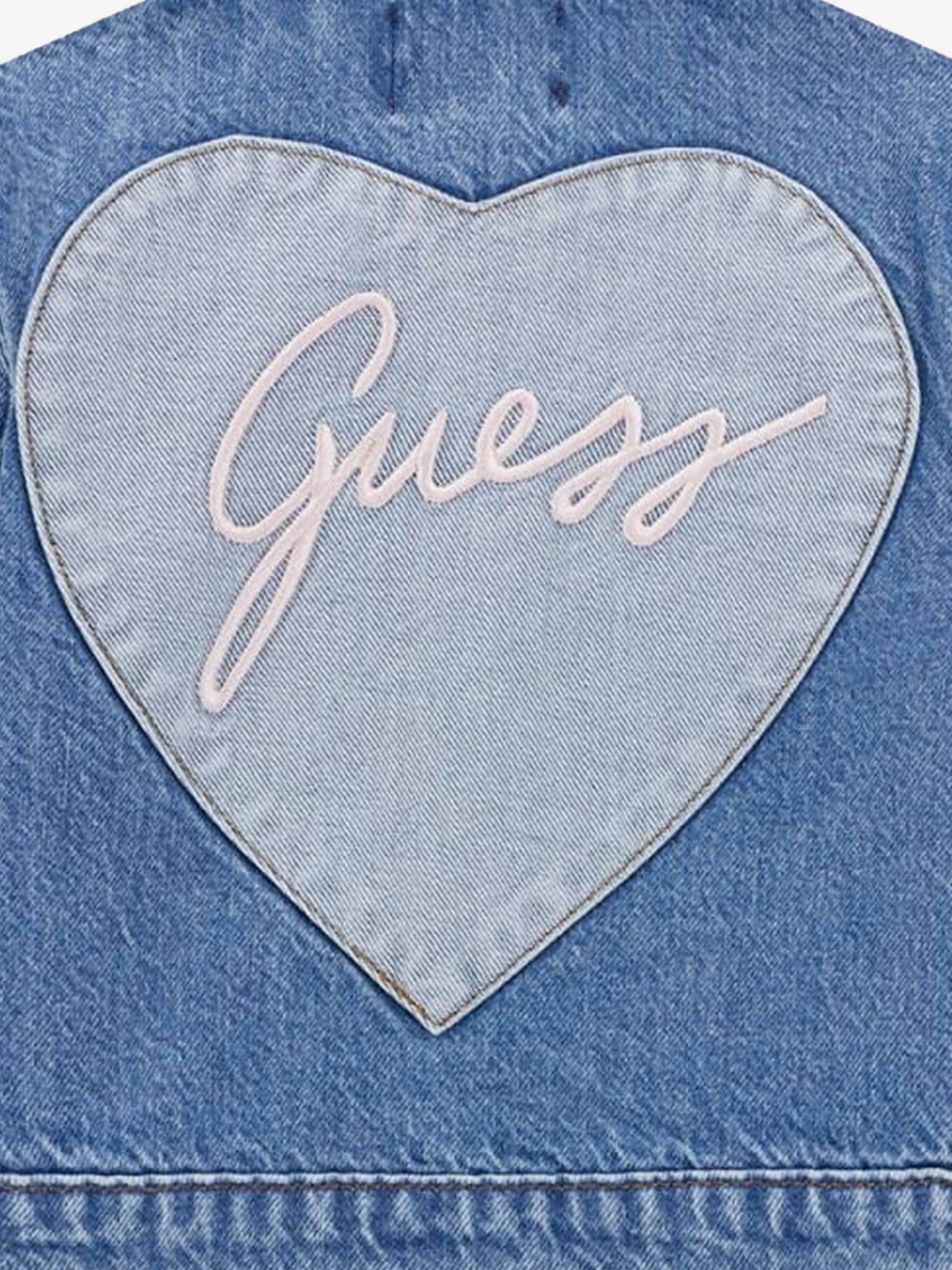 Girls Heart Denim Jacket in Blue