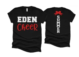 Glitter Cheer Shirt | Cheer Tshirts | Cheerleading Mom Shirts | Cheerleader Gift | Glitter Megaphone Shirt | Bella Canvas T-shirt