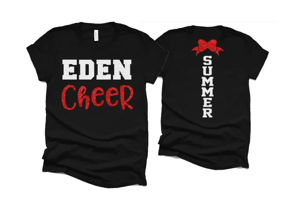 Glitter Cheer Shirt | Cheer Tshirts | Cheerleading Mom Shirts | Cheerleader Gift | Glitter Megaphone Shirt | Bella Canvas T-shirt
