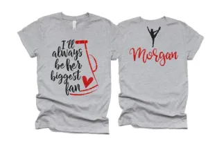 Glitter Cheer Shirt | Cheer Tshirts | Cheerleading Shirts | Biggest Fan | Cheerleader Gift | Glitter Megaphone Shirt | Bella Canvas T-shirt