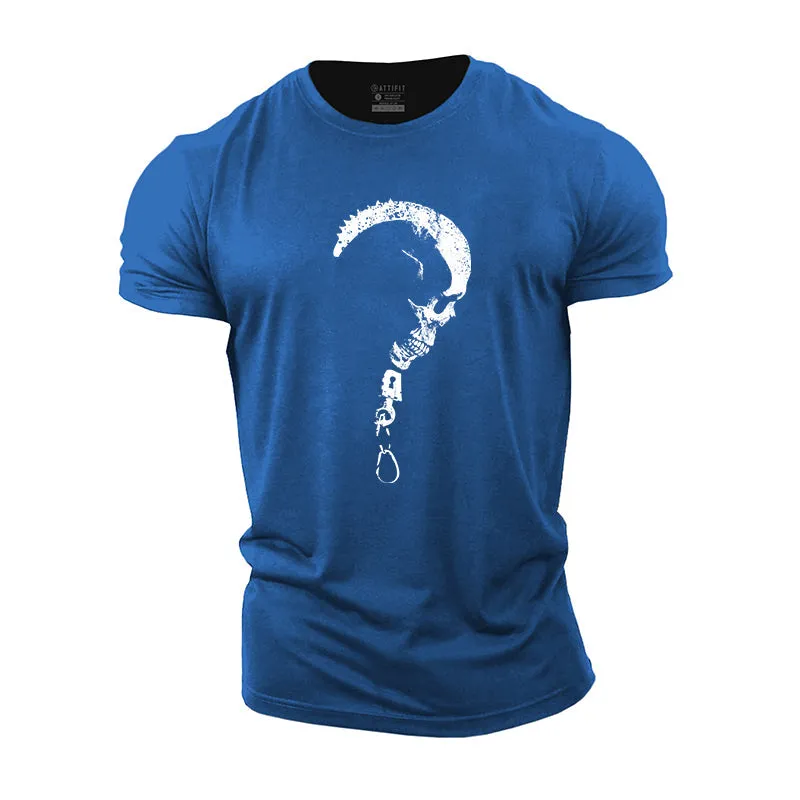 Handcuffs Skull Cotton T-Shirt