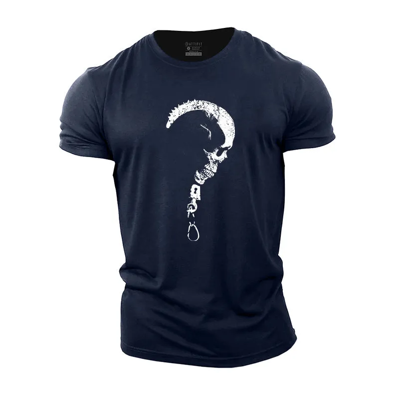 Handcuffs Skull Cotton T-Shirt