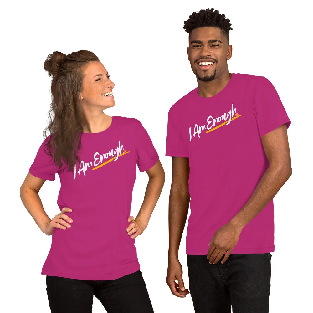I AM ENOUGH SCRIPT Inspirational Mental Health Suicide Prevention Tee