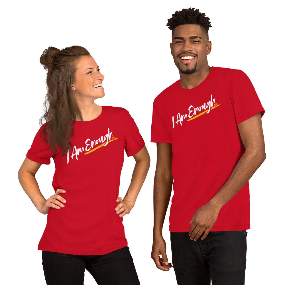 I AM ENOUGH SCRIPT Inspirational Mental Health Suicide Prevention Tee