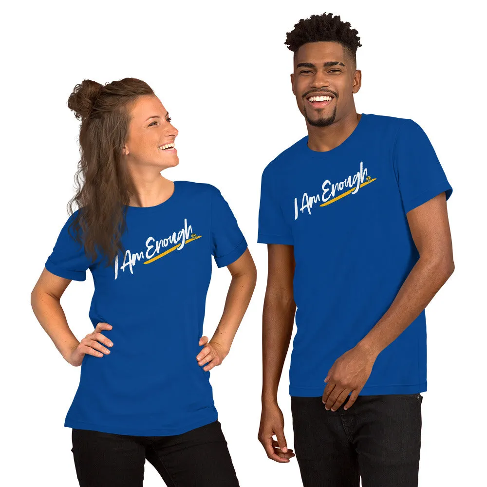 I AM ENOUGH SCRIPT Inspirational Mental Health Suicide Prevention Tee