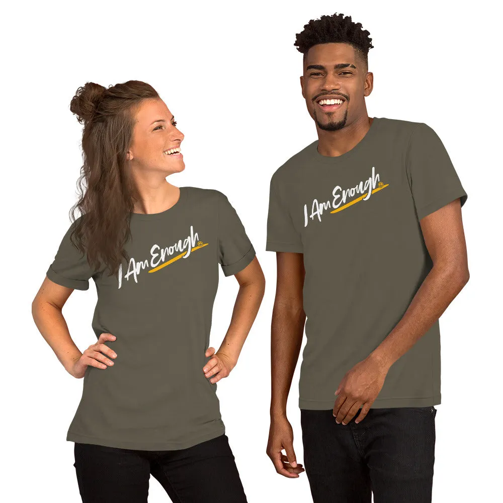 I AM ENOUGH SCRIPT Inspirational Mental Health Suicide Prevention Tee