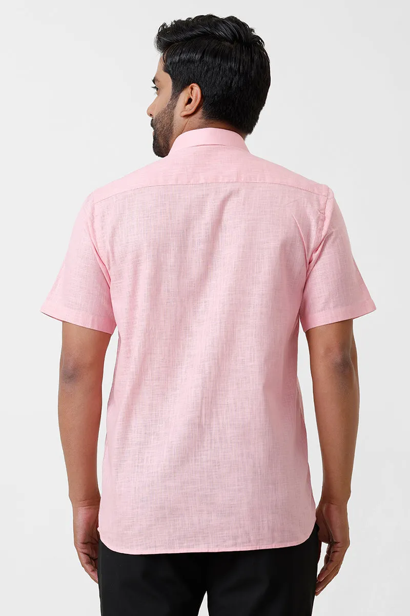 Indo Cotton - Pink Formal Shirts For Men | Ariser