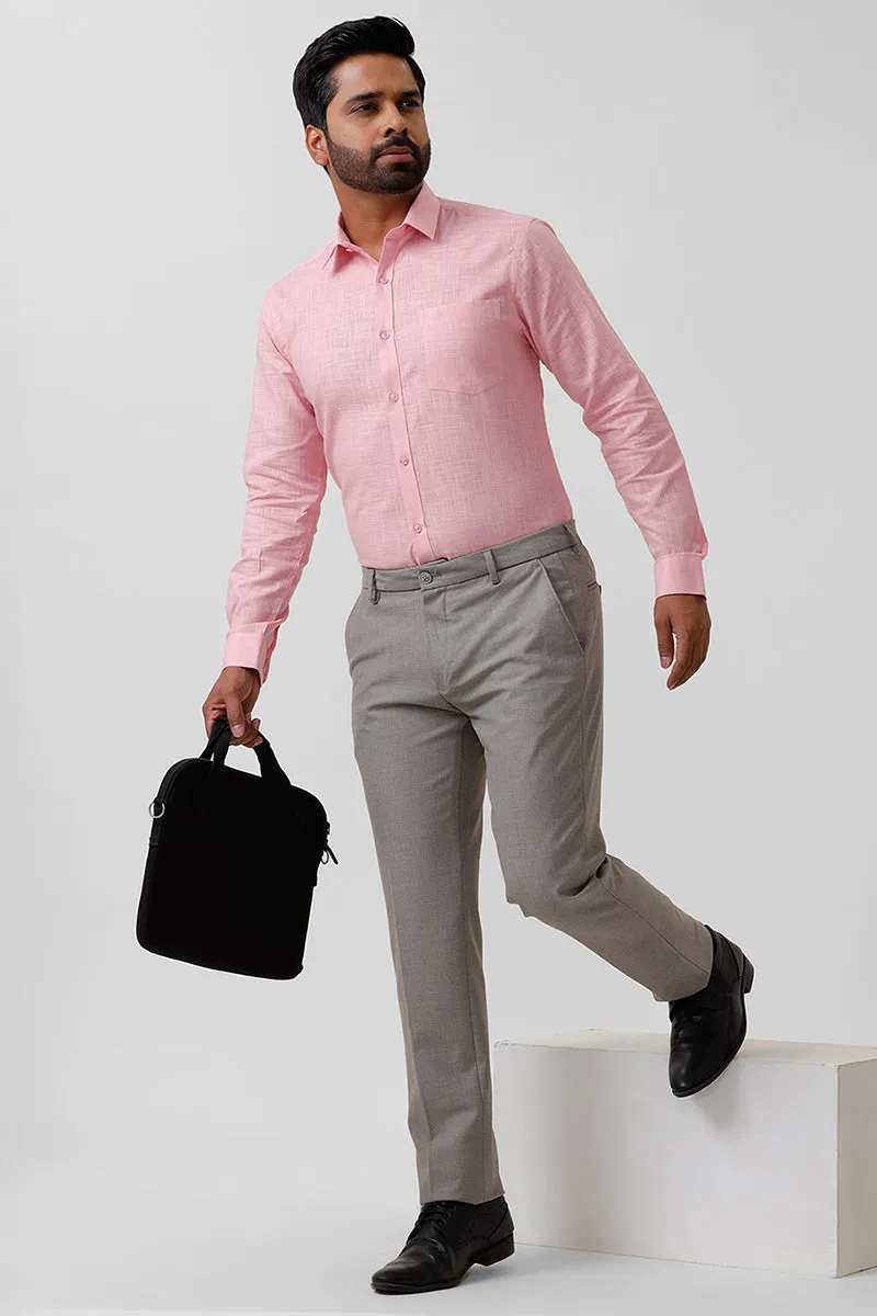 Indo Cotton - Pink Formal Shirts For Men | Ariser