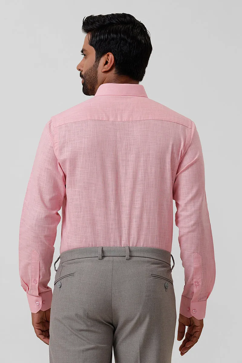 Indo Cotton - Pink Formal Shirts For Men | Ariser