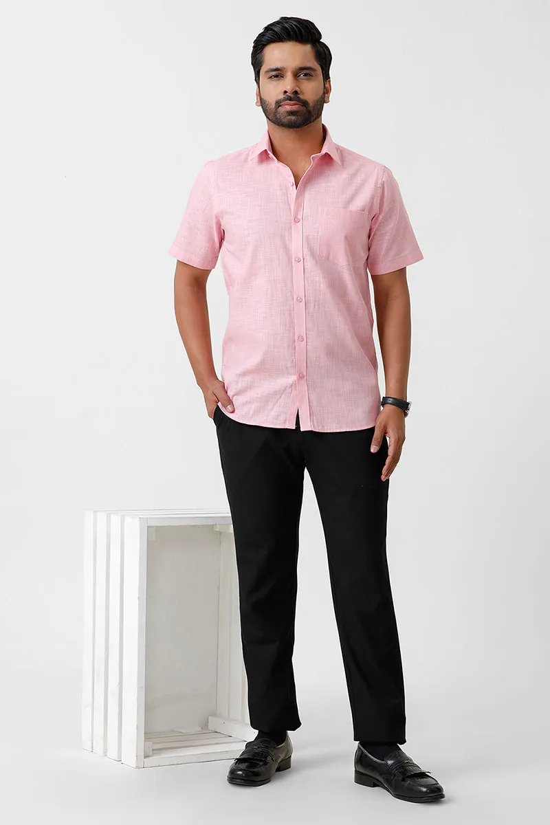 Indo Cotton - Pink Formal Shirts For Men | Ariser