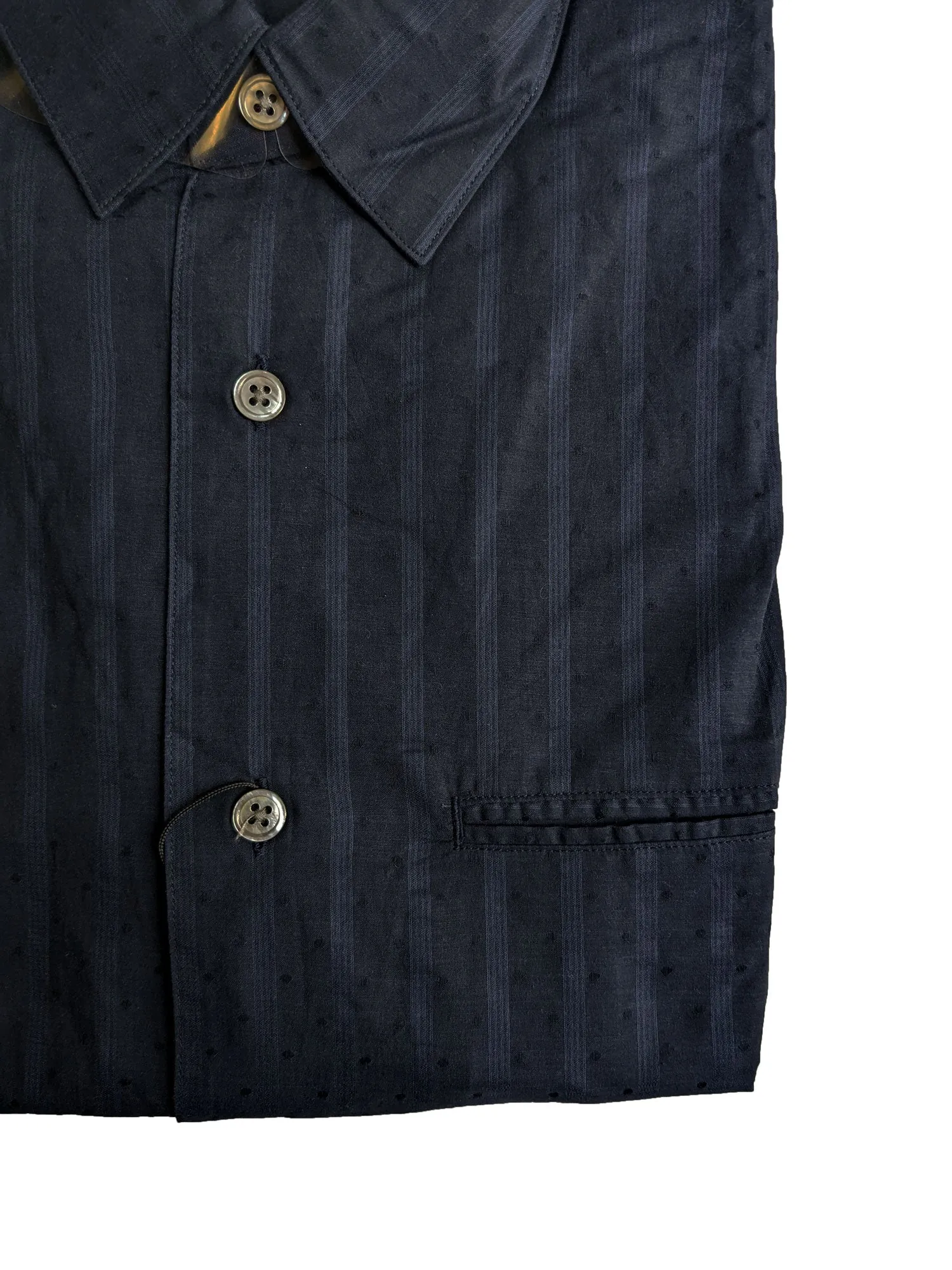 John Varvatos Night Sky Stripe and Dot Slim Fit Button Down Shirt $248 NWT