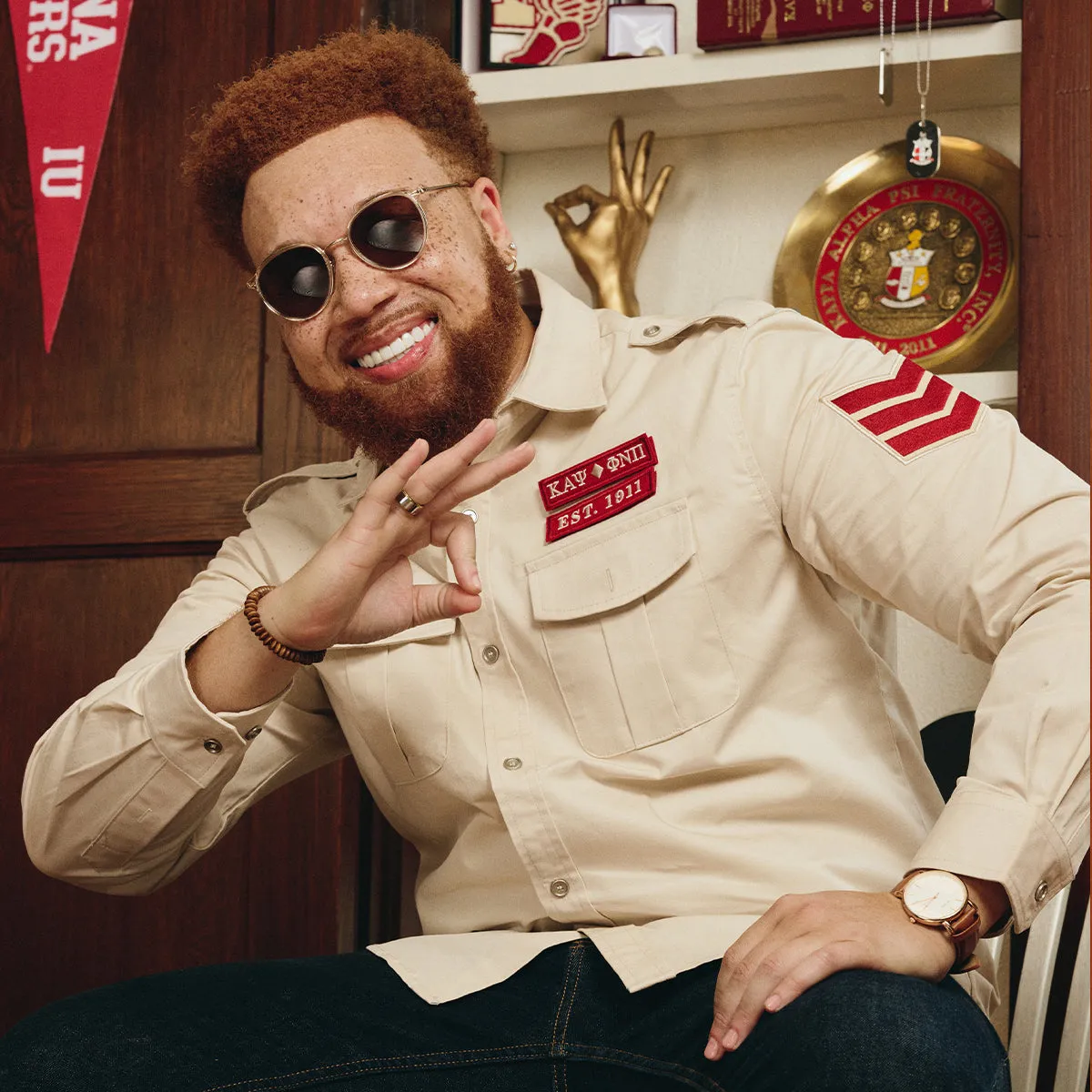 Kappa Alpha Psi Diggs Utility Button Up Shirt-FINAL SALE