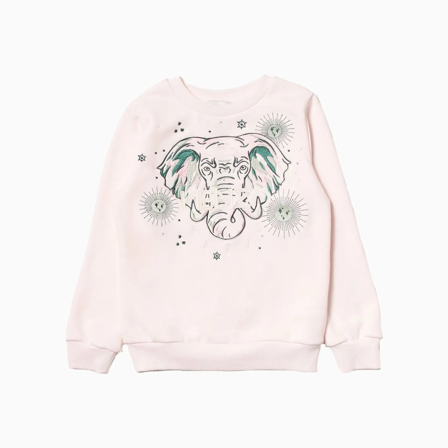 Kid's Elephant Logo Crew Neck Long Sleeve Sweatshirt