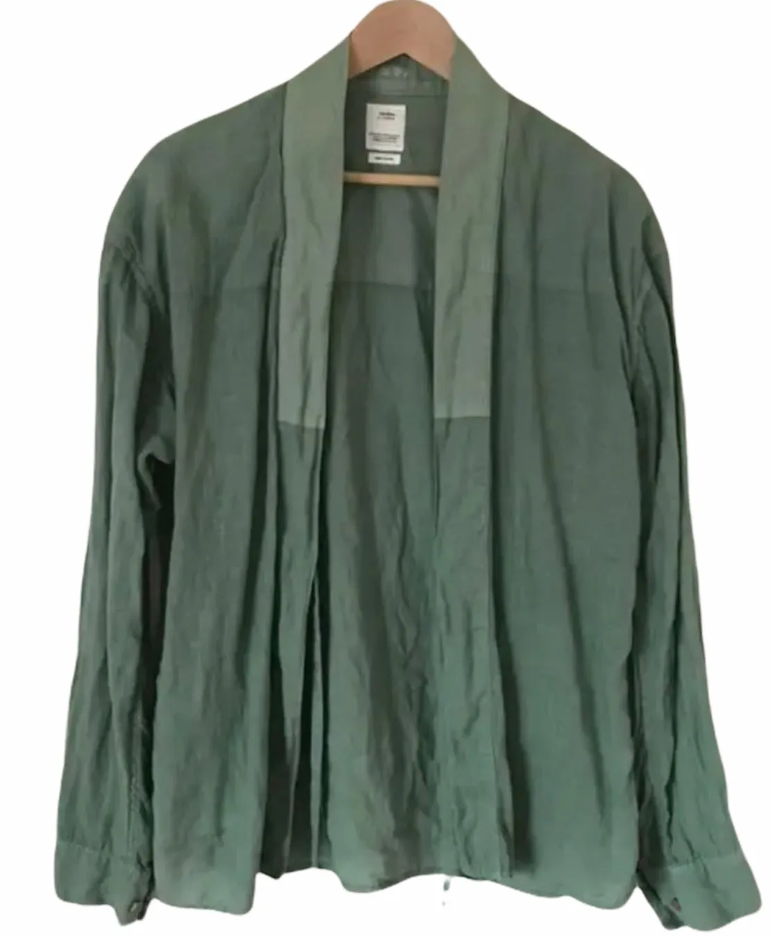 [L] Visvim SS18 LHAMO SHIRT LINEN GREEN